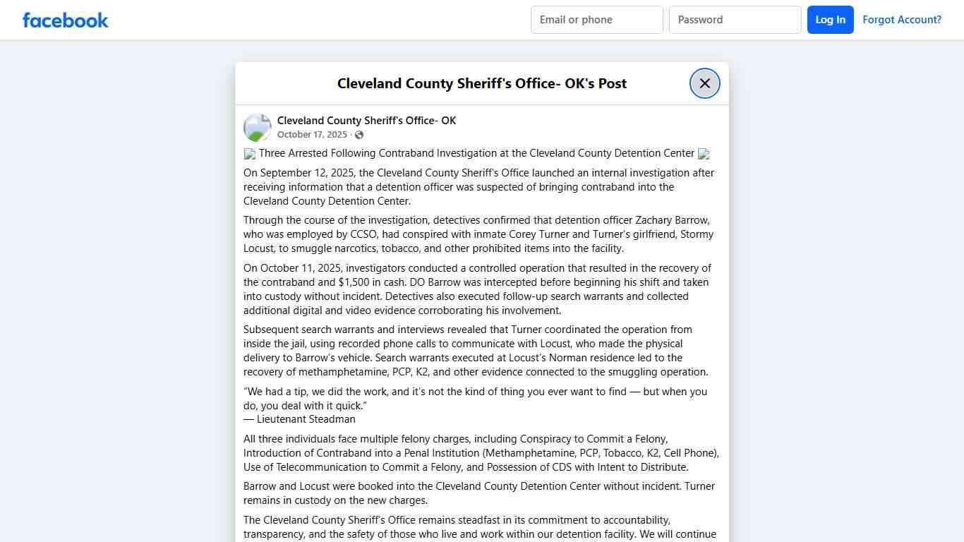 🚨 Three Arrested... - Cleveland County Sheriff's Office- OK | Facebook